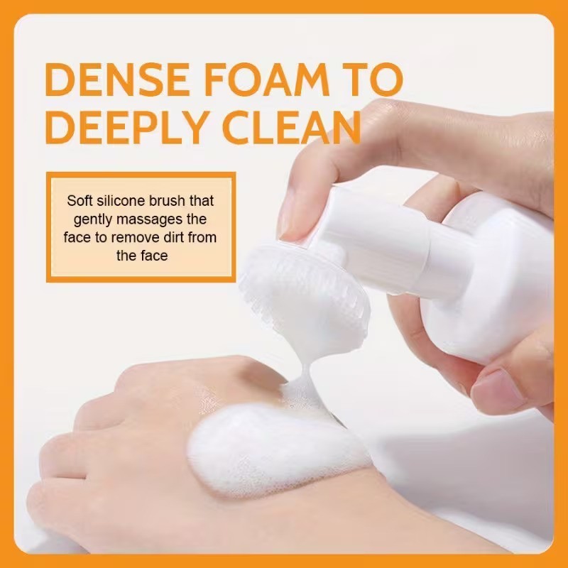 Soothing Face Wash Turmeric & Kojic Acid Brightening Facial Cleanser with Brush