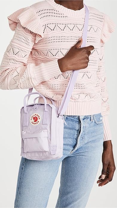 Fjallraven Kanken Sling Bag Pastel Lavender Small Crossbody Mini Shoulder Bag, Height 7.8 in, 2.5 L