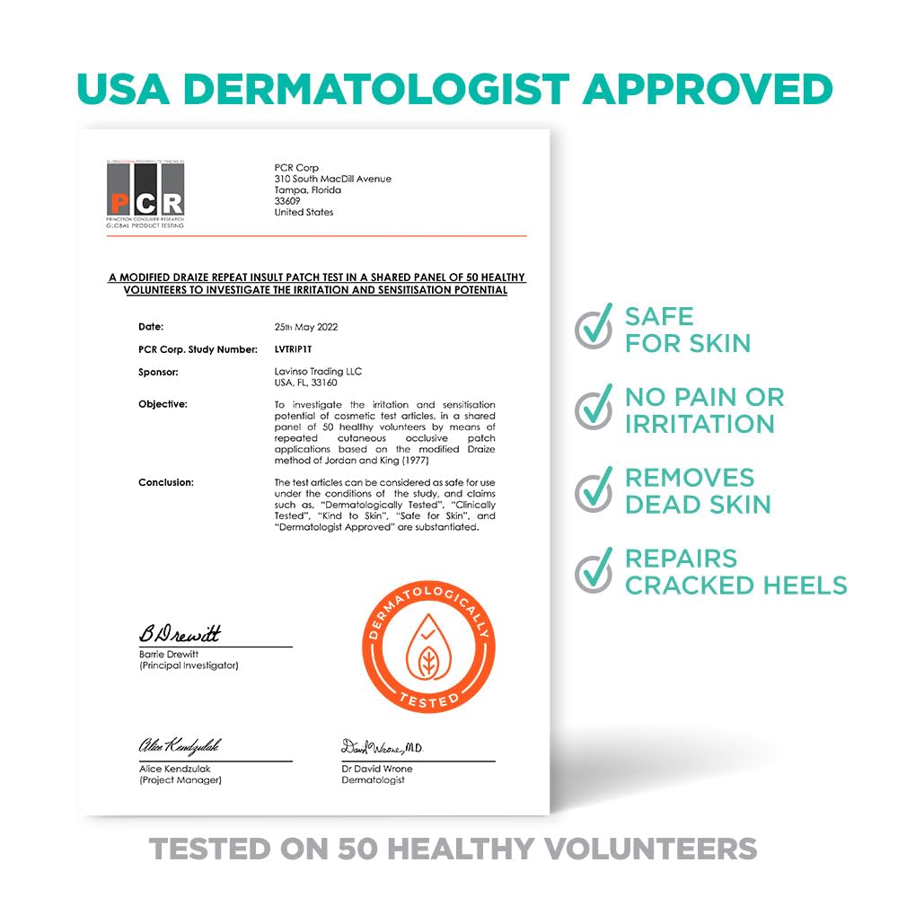 Foot Peel Mask for Dry Cracked Feet – 2 Pack Peeling Mask Removes Dead Skin and Calluses