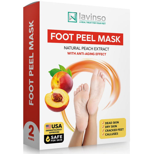 Exfoliating Foot Mask 2 Pack Peach Feet Peeling Mask Extra Strength