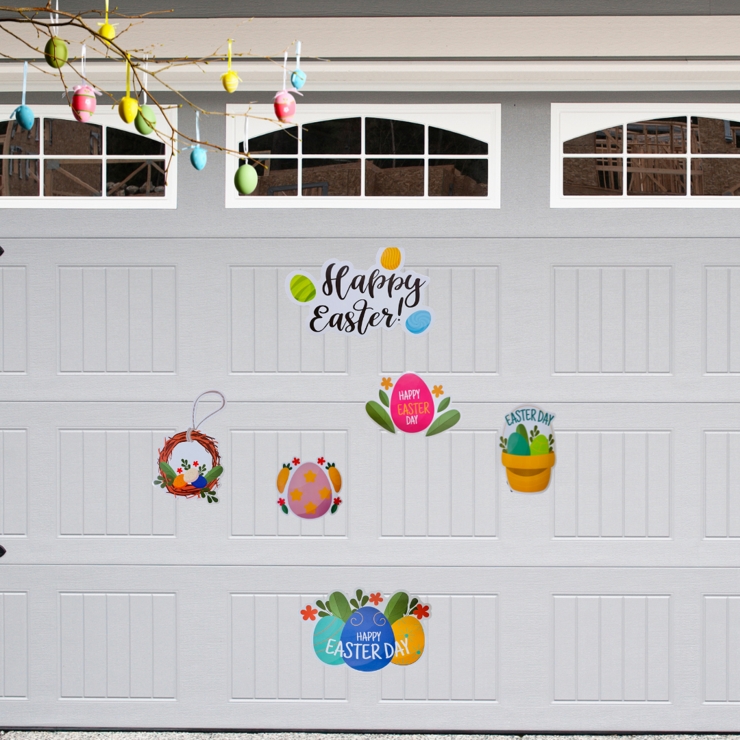 Set of 6 Easter Refrigerator Magnets for Easter Decorations, Reusable Car Sticker Magnets for Easter Decor