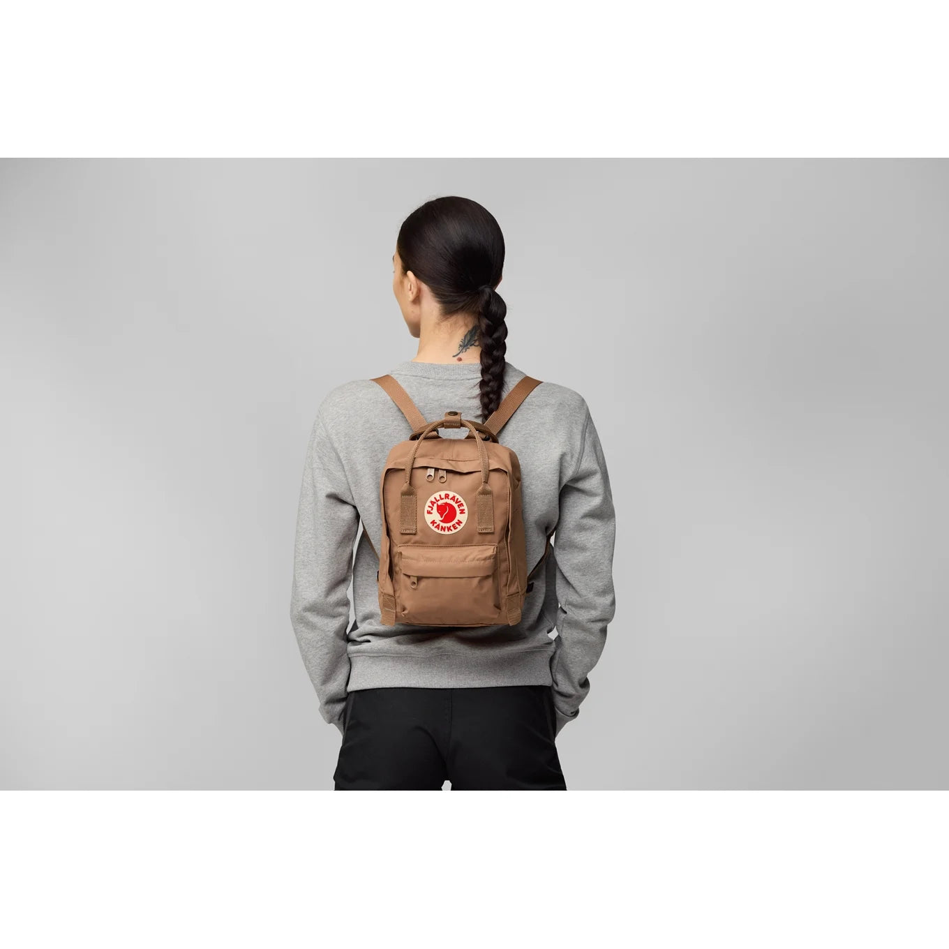 Fjallraven Kanken Mini Backpack For Work & Travel, Fog, Height 11.4 in, 7 L