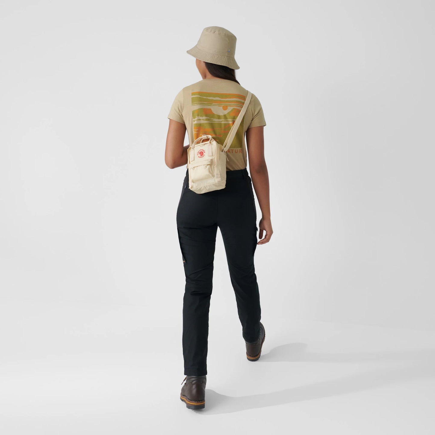 Fjallraven Kanken Sling Bag Black Small Crossbody Mini Shoulder Bag, Height 7.8 in, 2.5 L
