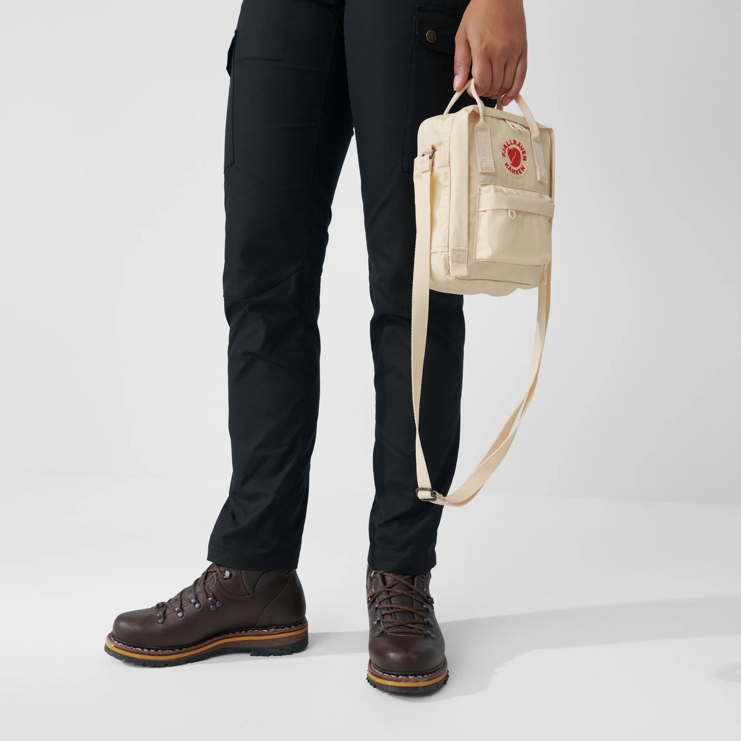 Fjallraven Kanken Sling Bag Black Small Crossbody Mini Shoulder Bag, Height 7.8 in, 2.5 L