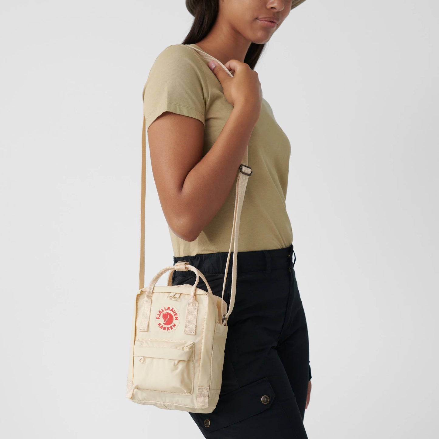 Fjallraven Kanken Sling Bag Black Small Crossbody Mini Shoulder Bag, Height 7.8 in, 2.5 L