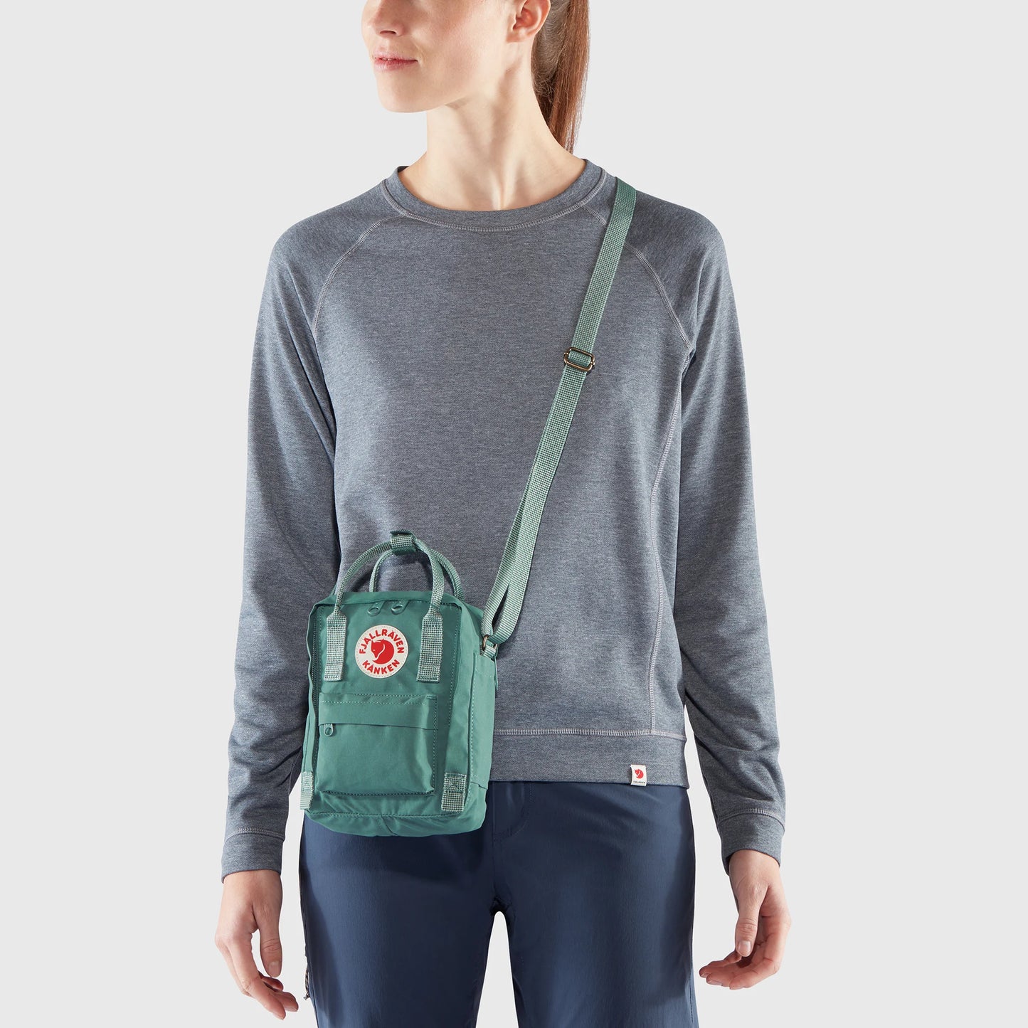 Fjallraven Kanken Sling Bag Frost Green Small Crossbody Mini Shoulder Bag, Height 7.8 in, 2.5 L