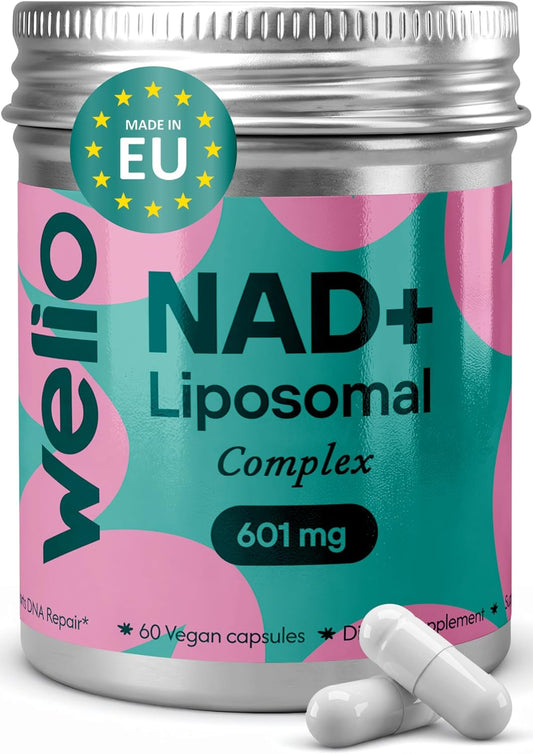 Advanced Pure Liposomal NAD Supplement 601mg for Anti-Aging & Cellular Health, 60 capsule