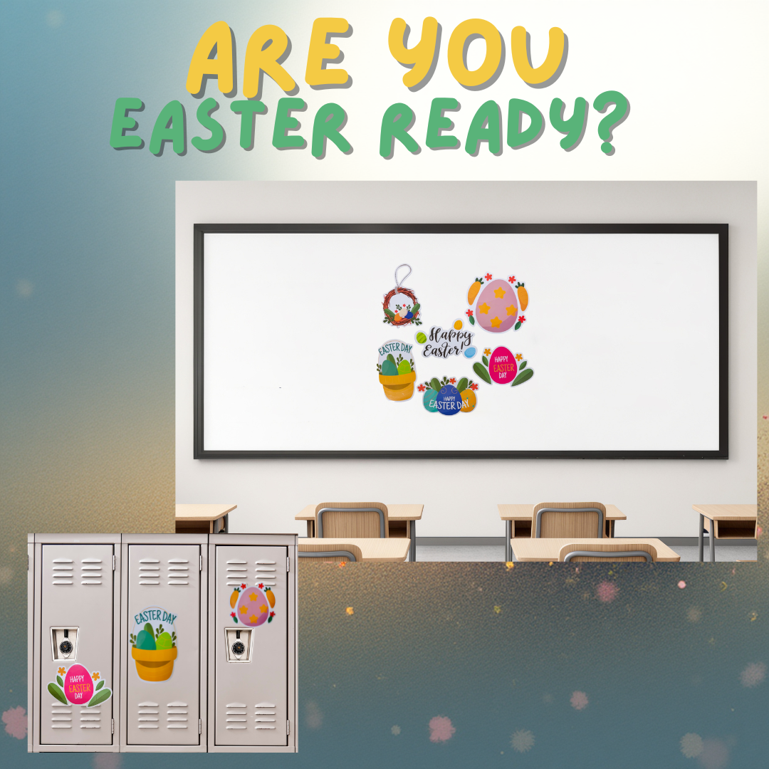 Set of 6 Easter Refrigerator Magnets for Easter Decorations, Reusable Car Sticker Magnets for Easter Decor