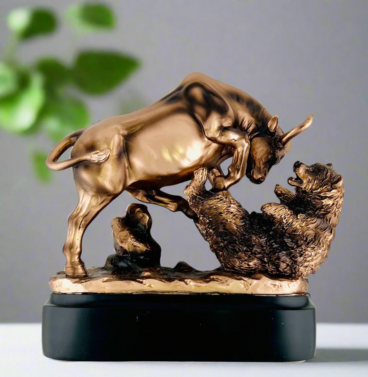 Charging Bull Statue – 9” Bronze Finish Figurine for Wealth, Strength & Success – Office Desk, Home Decor, Stock Market Gift (Copy)