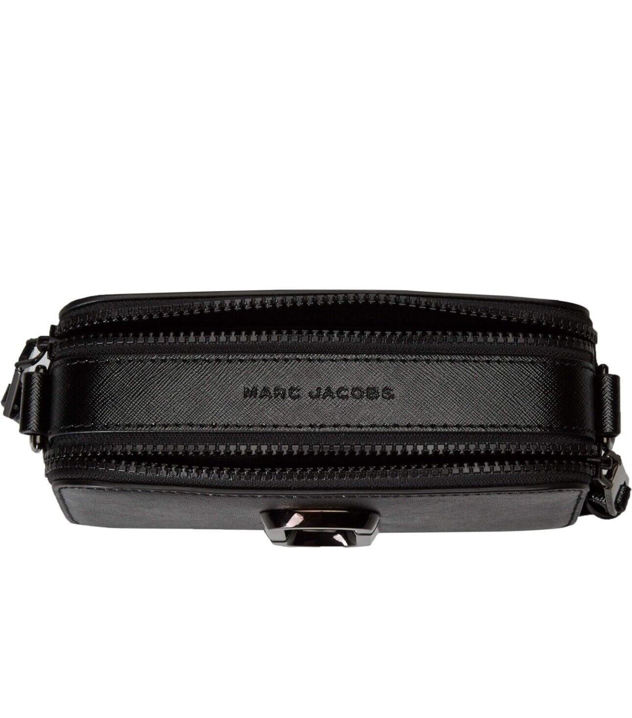 Marc Jacobs Women's The Snapshot Black Leather Shoulder Bag Crossbody Purse & Dust bag