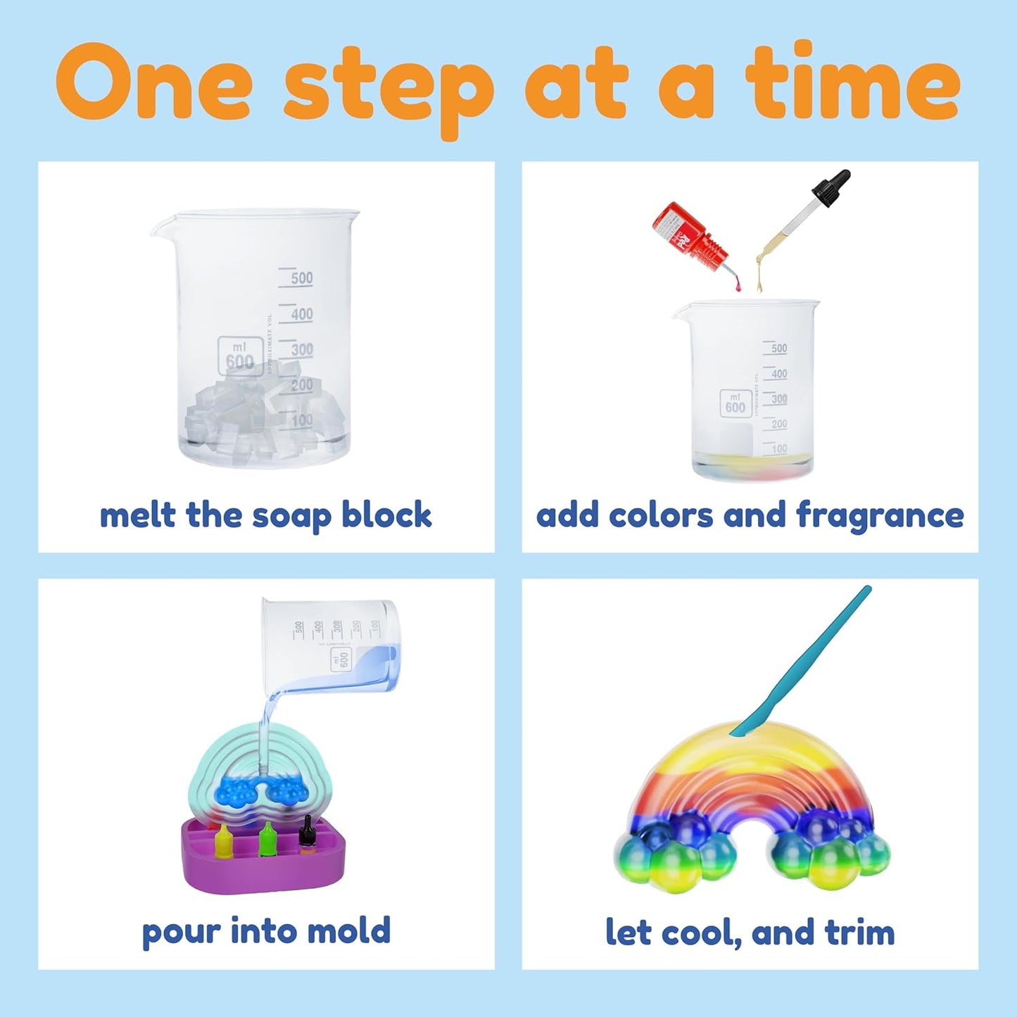 Unicorn Soap Making Kit - Crafts DIY Project Science STEM Activity Gift - Make Your Own Soap Kits