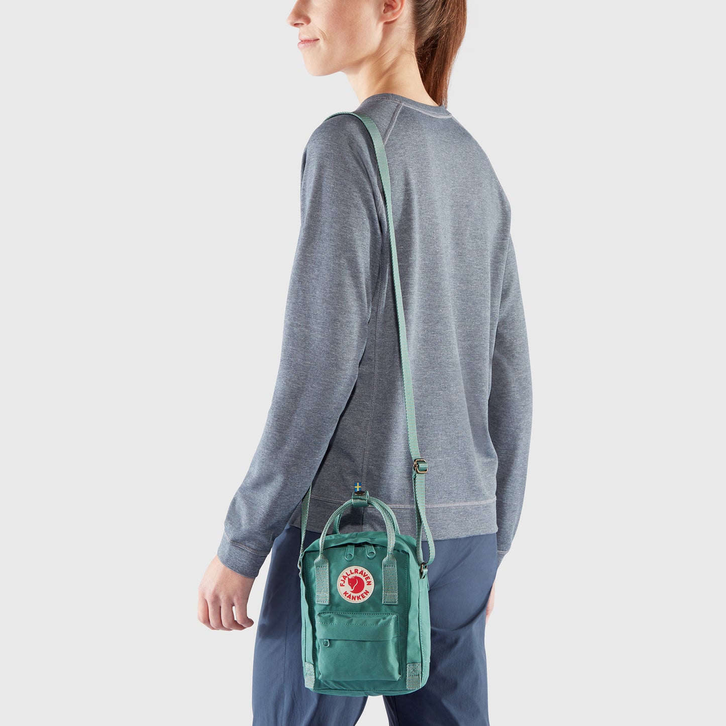 Fjallraven Kanken Sling Bag Frost Green Small Crossbody Mini Shoulder Bag, Height 7.8 in, 2.5 L