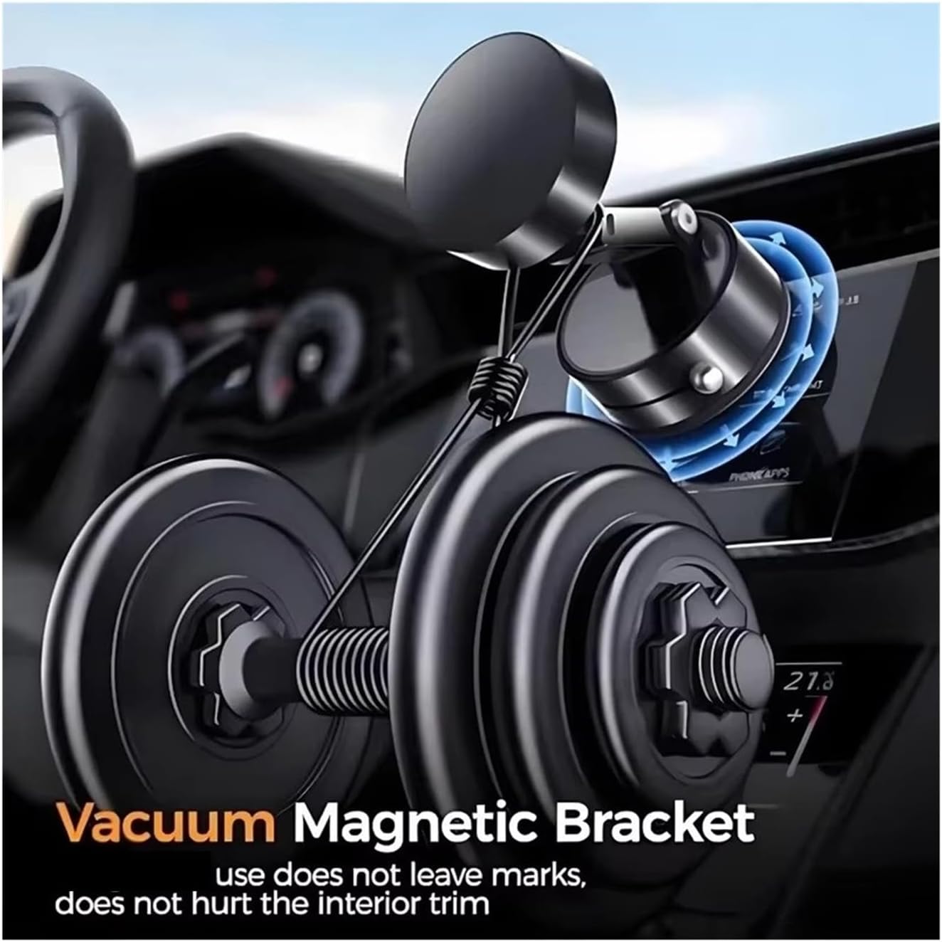 Adjustable Magnetic Car Phone Mount – Universal 360° Rotating, Compact Foldable Phone Holder Magnet