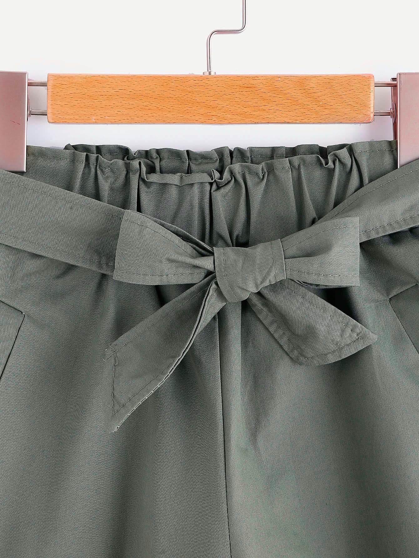 High Waist Army Green Shorts