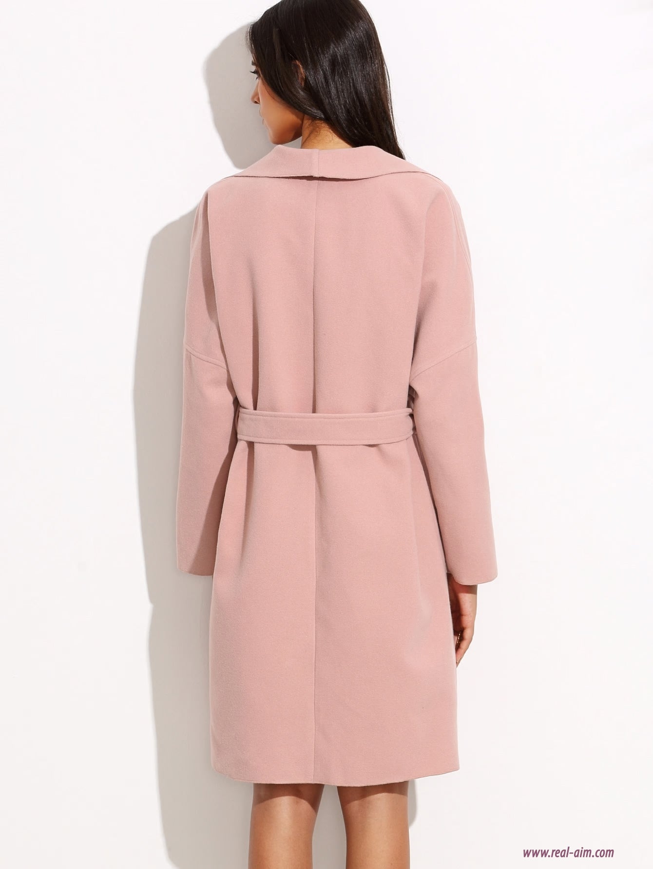 Pale Pink Long Sleeve Coat