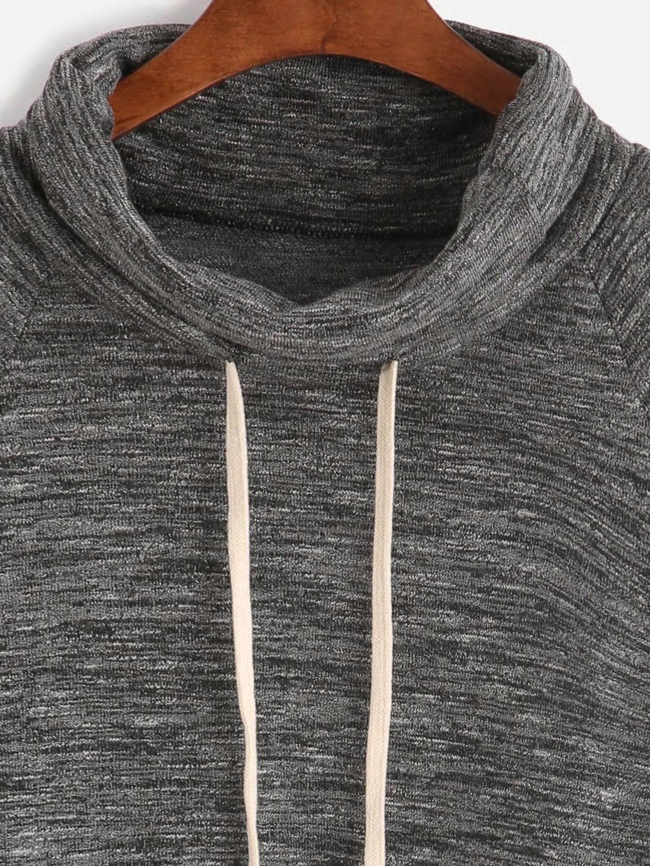 Cowl Neck Long Grey Sweatshirt