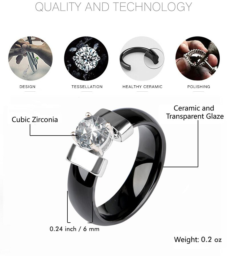 High quality Ceramic Women Ring