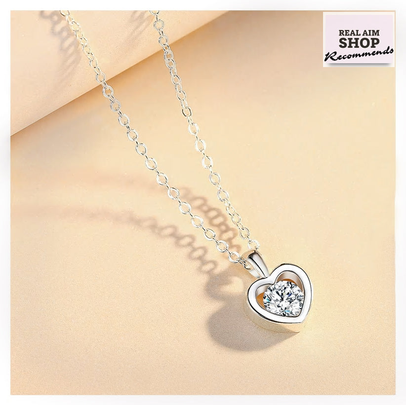 High Quality Heart Pendant Silver Platted Necklace