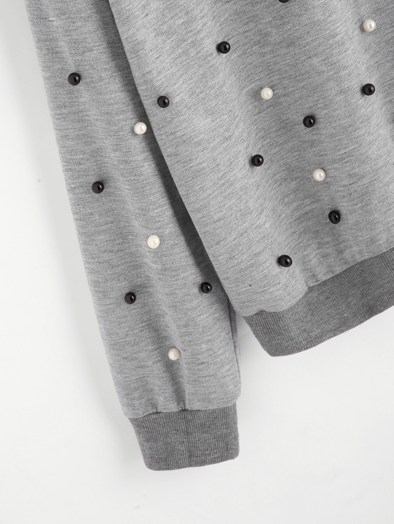 Faux Pearl Grey Sweatshirt